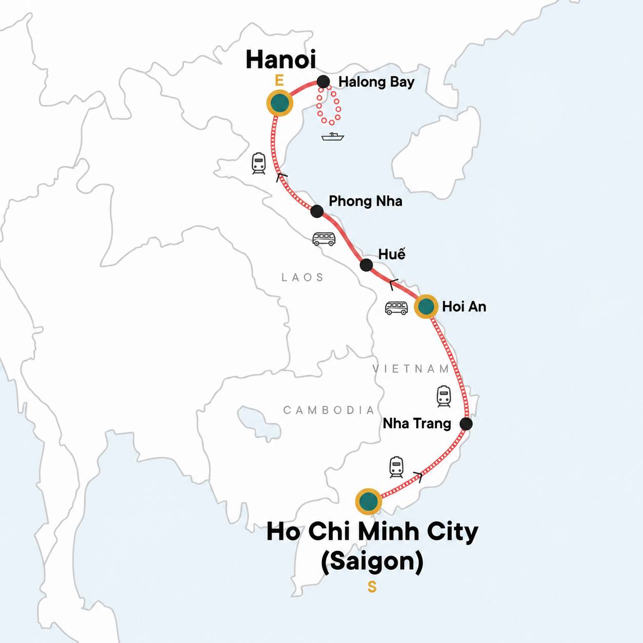 12-Day From Ho Chi Minh City to Hanoi & Halong Bay