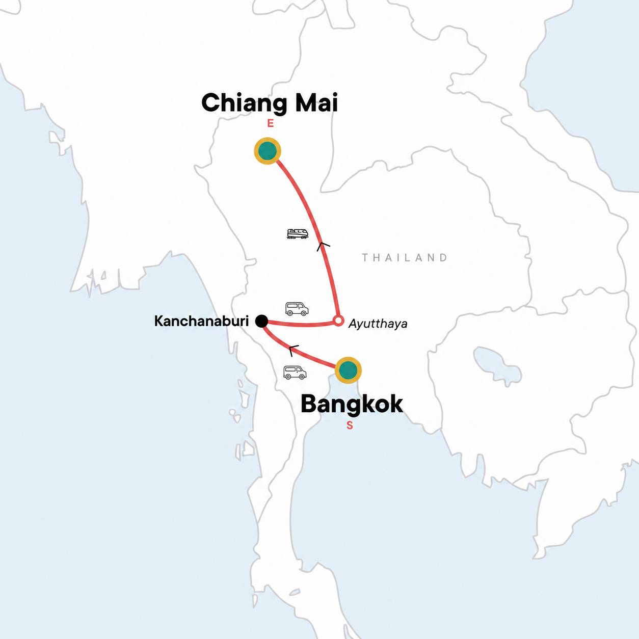 7-Day Bangkok to Chiang Mai Express