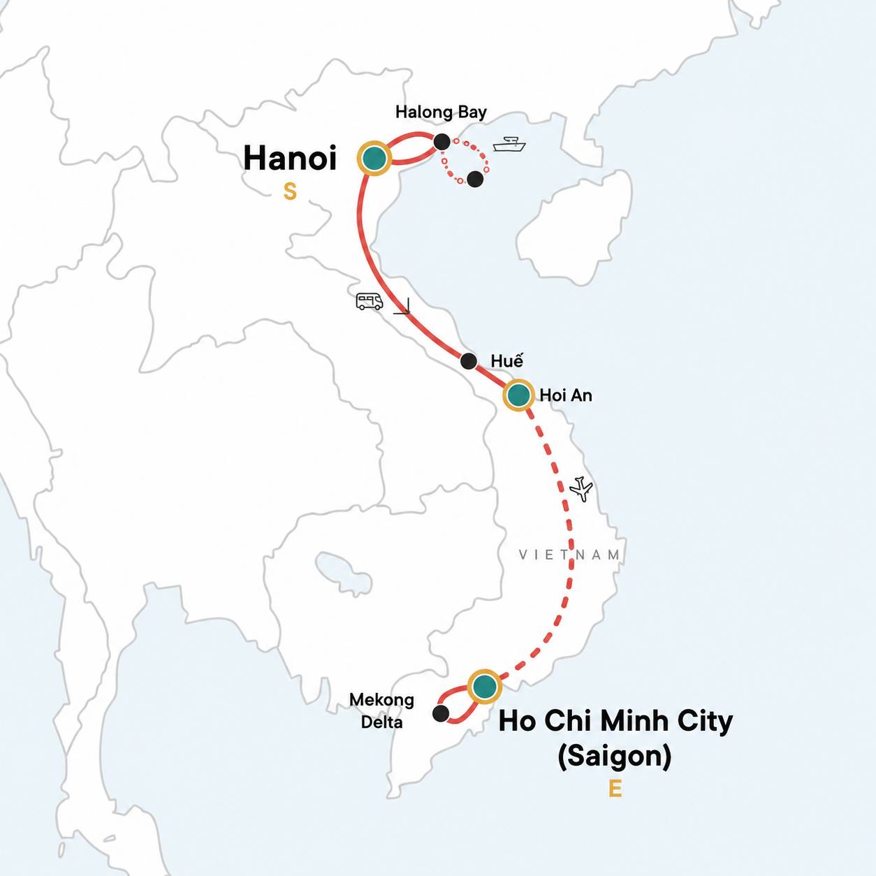 12-Day From Hanoi to Ho Chi Minh City